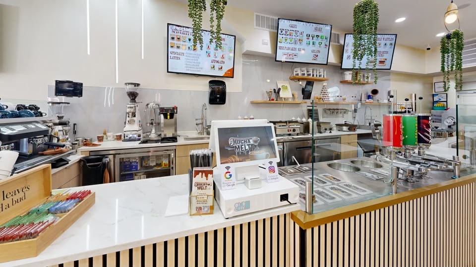 Mocha Melt Cafe counter and pastry display